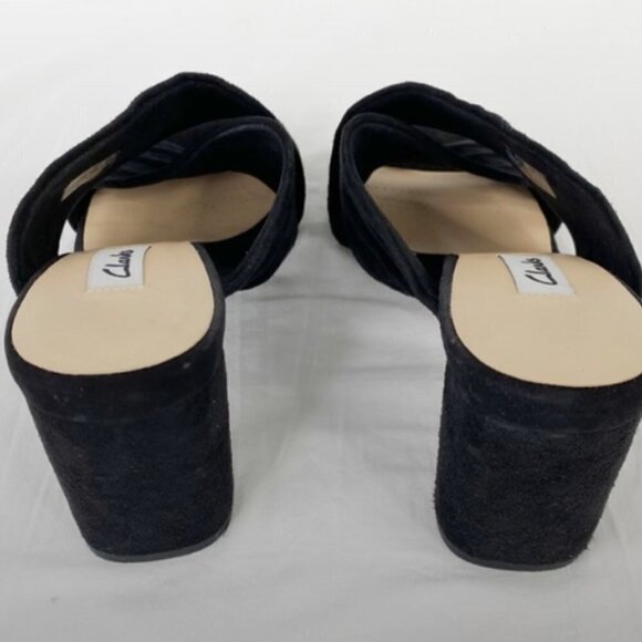 EUC Clark's Amali Primrose Black Suede Sandals Size 8-8.5 - Picture 5 of 7